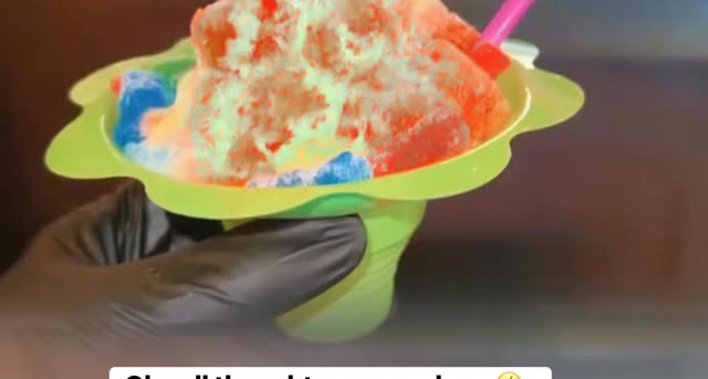 A colorful BKrazy snow cone